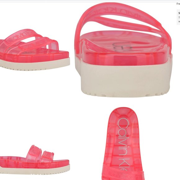 Tobi Logo-Embossed Platform Sandal by CALVIN KLEIN - Picture 7 of 11